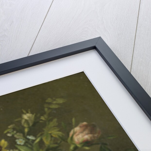 Still life with flowers in a crystal vase by Gerardina Jacoba van de Sande Bakhuyzen