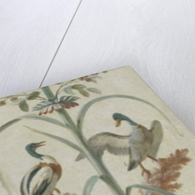 Decorative Depiction with Plants and Animals by Anonymous