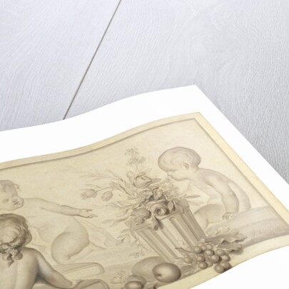 Six Putti with Flowers and Fruit and the Attributes of Drawing by Jurriaan Andriessen