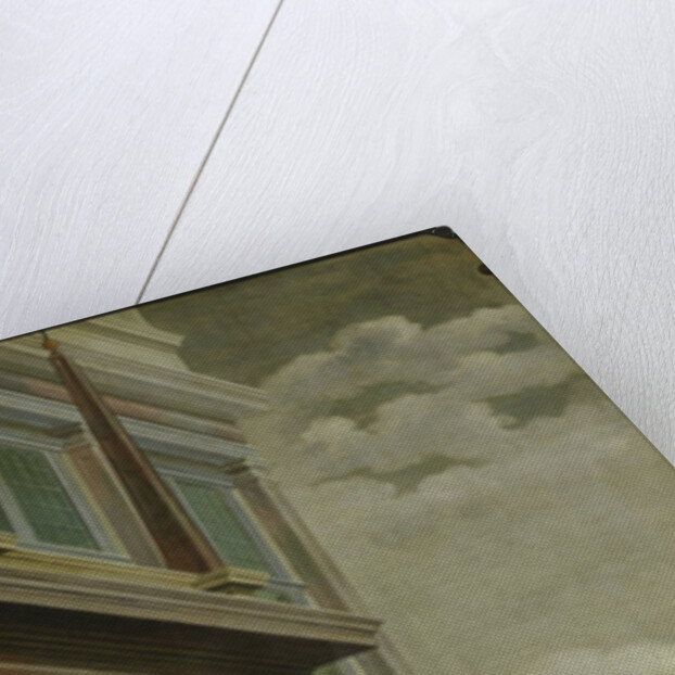 A Staircase, right side of the depiction. One of a seven-part room decoration by Dirck van Delen