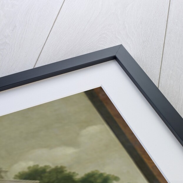 A Staircase, right side of the depiction. One of a seven-part room decoration by Dirck van Delen