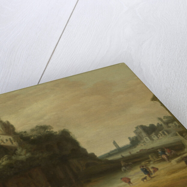 Roman Landscape with the Palatine to the left and part of the Roman Forum on the right by Pieter Anthonisz Groenewegen
