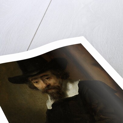 Portrait of a man, thought to be Dr. Ephraïm Bueno by Rembrandt Harmensz. van Rijn
