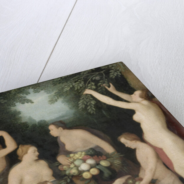 Pomona Receives the Harvest of Fruit by Cornelis Cornelisz. van Haarlem