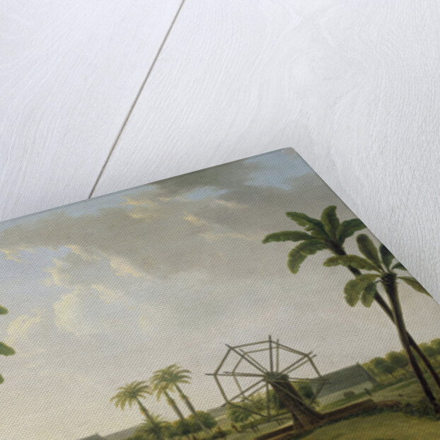 View of the coffee plantation 'Meerzorg' at the Taparoepikanaal in Suriname, Willem de Klerk by Alexander Ludwich Broekmann