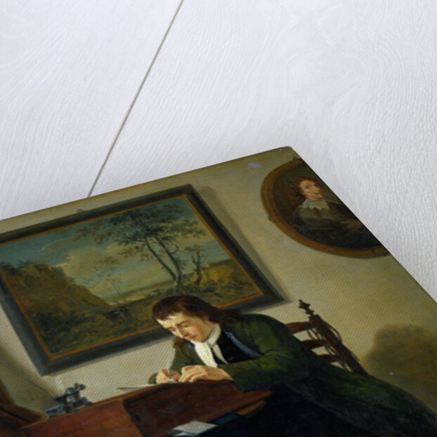 A Man Writing at his Desk by Jan Ekels II