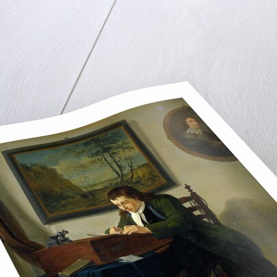 A Man Writing at his Desk by Jan Ekels II