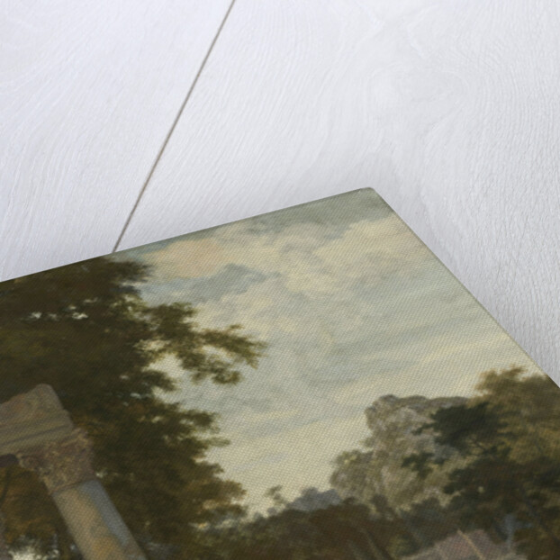 Italian Landscape with two Roman Soldiers, Gerard de Lairesse by Johannes Glauber