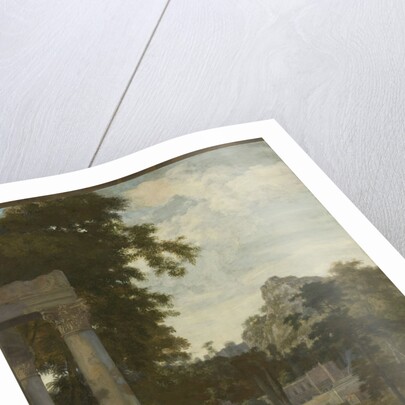 Italian Landscape with two Roman Soldiers, Gerard de Lairesse by Johannes Glauber