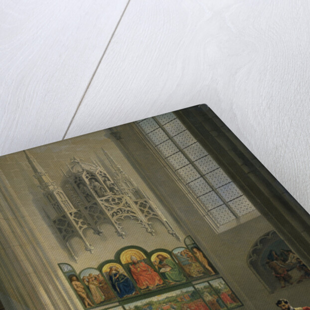 The Ghent Altarpiece by the van Eyck Brothers in St Bavo Cathedral in Ghent Belgium by Pierre François De Noter