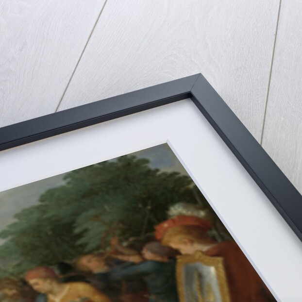 After the Fall of Vetera Castra Claudius Civilis has his hair cut while his son shoots some prisoners by Otto van Veen