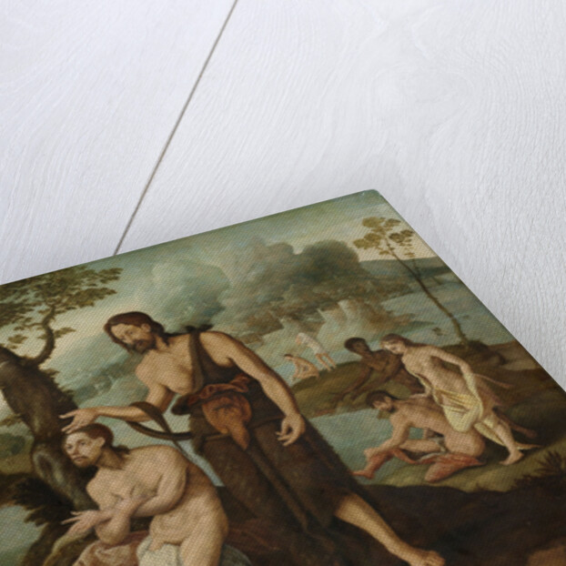 The baptism of Christ by Circle of Maarten van Heemskerck