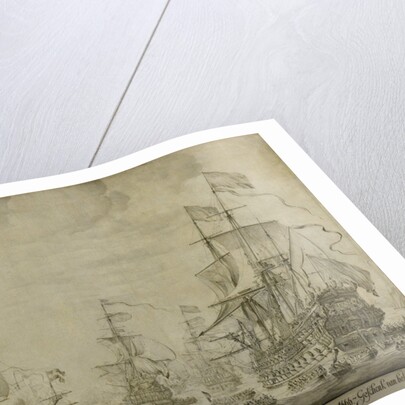 Council of War aboard The Seven Provinces, the Flagship of Michiel Adriaensz de Ruyter, 10 June 1666, preceding the Four Days' Battle by Willem van de Velde I