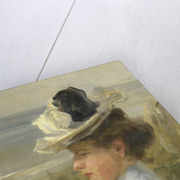 Young woman overlooking the sea by Isaac Israels