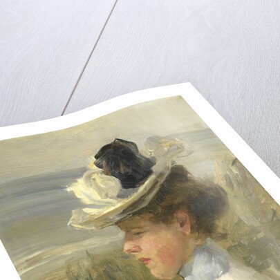 Young woman overlooking the sea by Isaac Israels