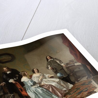 The Princess of Orange Visiting the Work-shop of Bartholomeus van der Helst by Hendrik Jacobus Scholten