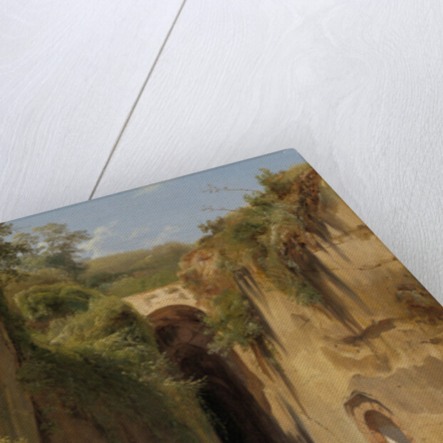 The Grotto of Posillipo at Naples Italy by Antonie Sminck Pitloo