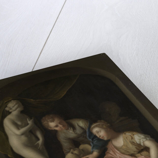 A Girl Drawing and a Boy near a Statue of Venus by Pieter van der Werff