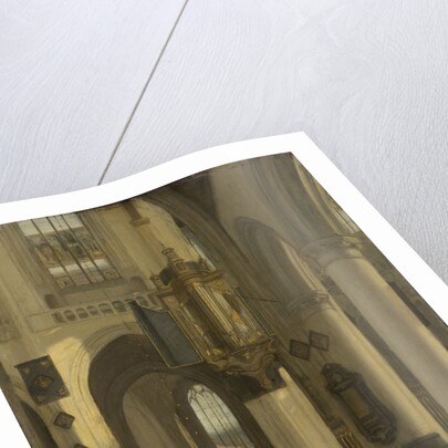 Interior of a Protestant Gothic Church with Motifs from the Old and New Church in Amsterdam by Emanuel de Witte