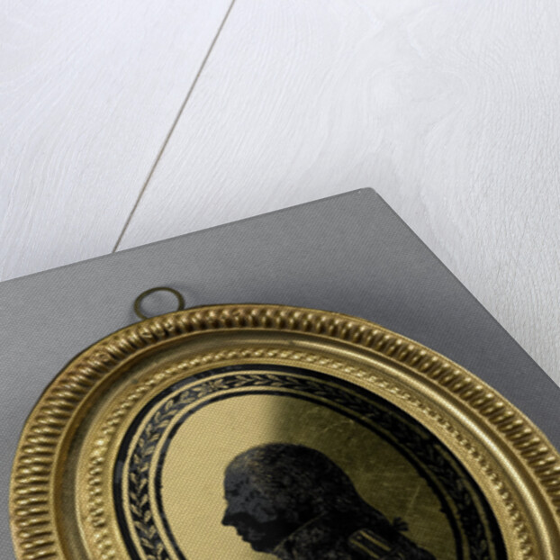 Silhouette Portrait of a man in officer's uniform by August Forberger