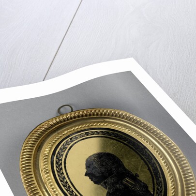 Silhouette Portrait of a man in officer's uniform by August Forberger