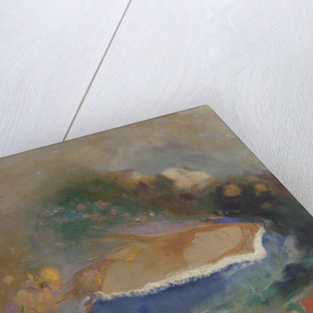 Ophélie, la cape bleue sur les eaux by Odilon Redon