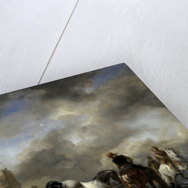 Watering Horses near a Boundary Marker by Philips Wouwerman
