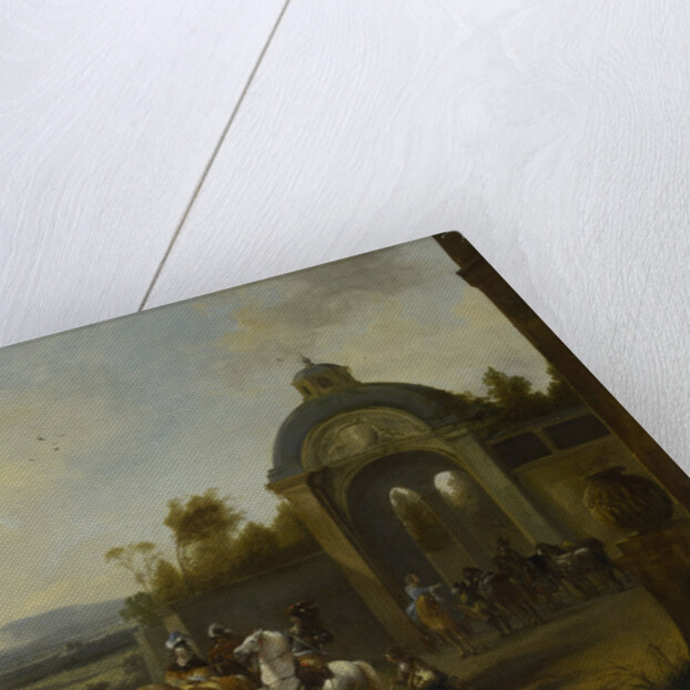 Hunting Party at a Fountain by Pieter Wouwerman