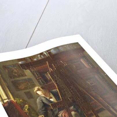 The painter George Jan Hendrik Poggenbeek, 1854-1903 at his studio by Theo Hanrath