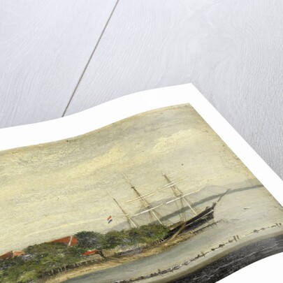 View of the island Kuiper in the bay of Batavia Jakarta Indonesia by Jacob Pieter Mercier