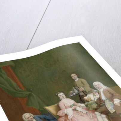 Portrait of a Venetian Family with a Manservant Serving Coffee by Pietro Longhi