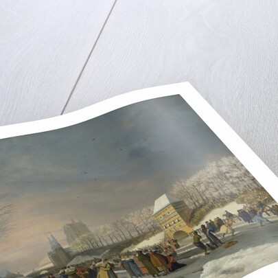 Women’s Skating Competition on the Stadsgracht in Leeuwarden, 21 January 1809, The Netherlands by Nicolaas Baur