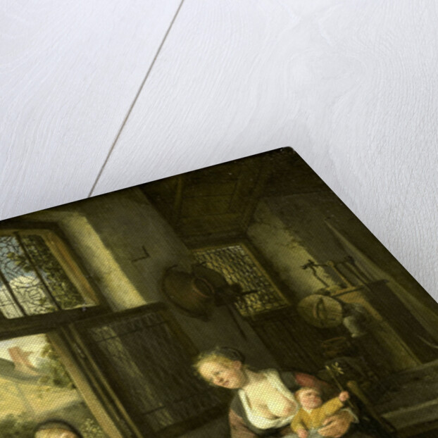 A Mother and her Children, A Mother's Happiness by Cornelis Dusart