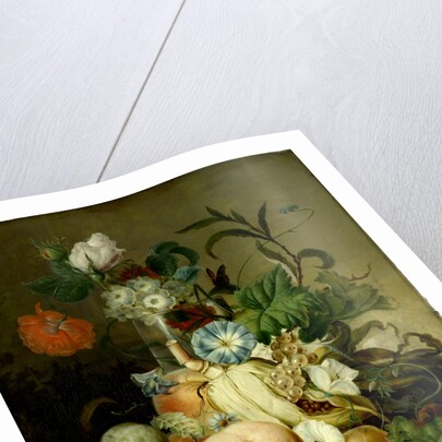 Still Life with Flowers and Fruit by Jan Evert Morel