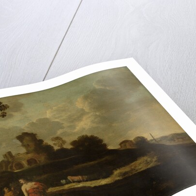 Arcadian Landscape with Shepherds and Cows by Dirck Dalens I