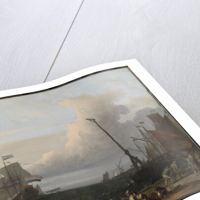 Dutch Ships at anchorage at Texel, in the middle the Golden Lion, the Flagship of Cornelis Tromp, The Netherlands by Ludolf Bakhuysen