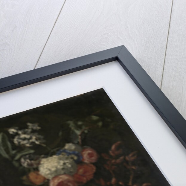 Garland of Flowers surrounding Portrait of Hieronymus van Weert, Martyr of Gorkum by David Teniers II