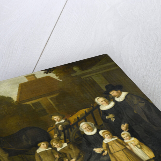 Group Portrait of the Meebeeck Cruywagen Family at the Gate of their Country Home on the Uitweg near Amsterdam by Jacob van Loo
