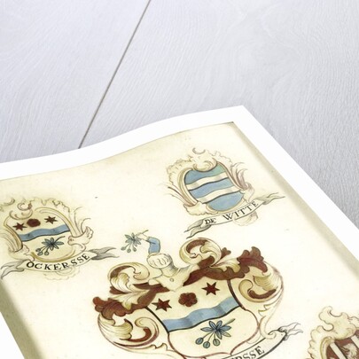 The coat of arms of a female member of the Ockersse family, married to Van Gelre and mother of Anna Digna van Gelre by Anonymous