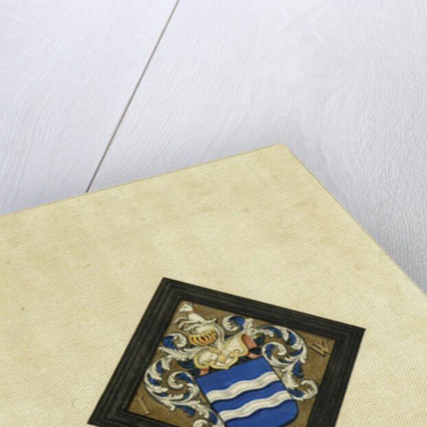 The coat of arms of family de Witte, after a diamond-shaped plate with the initials IW on both sides of the shield and the year 1590 by Anonymous
