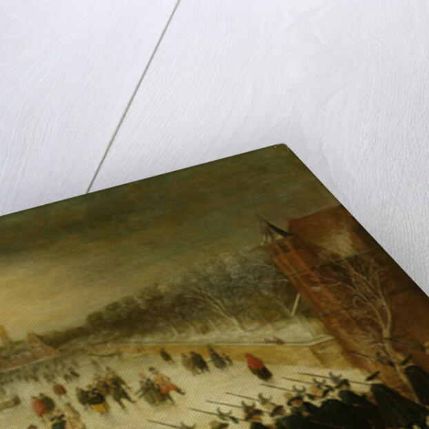 Stadtholder Maurice with his Bodyguard and Entourage at the Frozen Hofvijver in The Hague by Adam van Breen