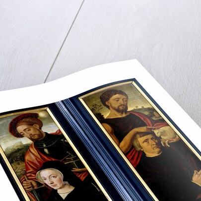 Two Wings of a Triptych with Portraits of Donors with Saints Adrian and John the Baptist by Pieter Pourbus