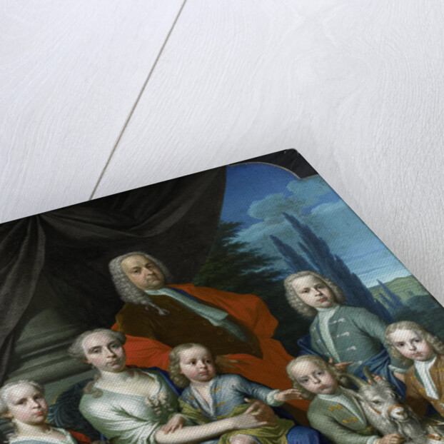 Portrait of Willem Philip Kops, Merchant in Haarlem, his Wife, Johanna de Vos, and Children, The Netherlands by Frans Decker