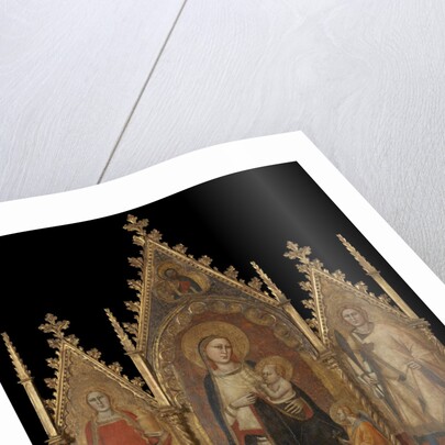 Triptych with the Virgin and Child, and Saints Mary Magdalene and Ansanus by Andrea di Cione Orcagna