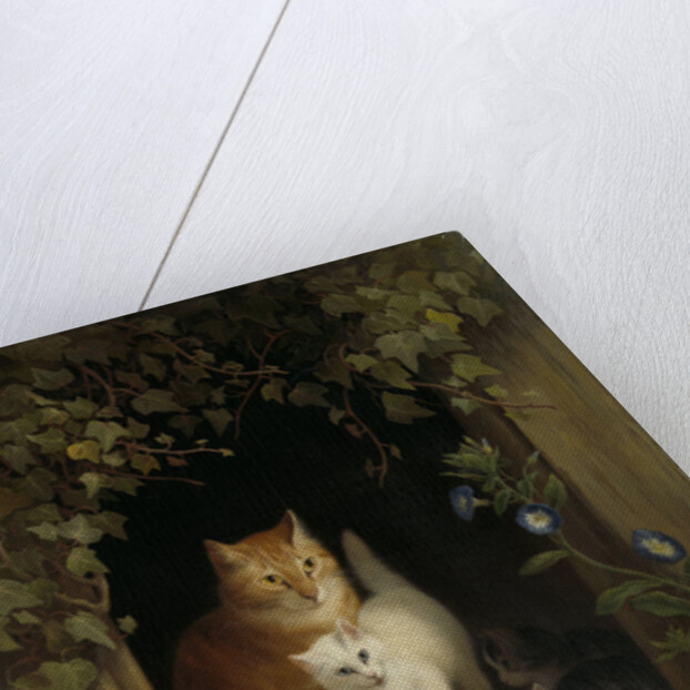 Cat with Kittens by Henriëtte Ronner