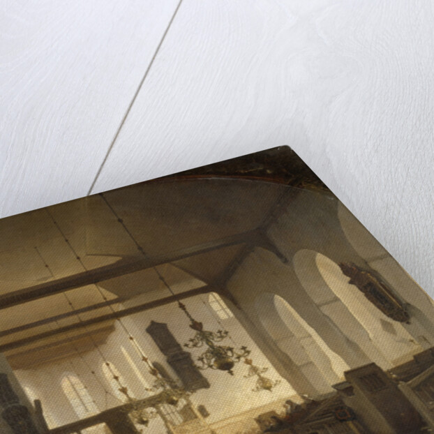 A Service in the Geertekerk, Utrecht, The Netherlands by Johannes Bosboom