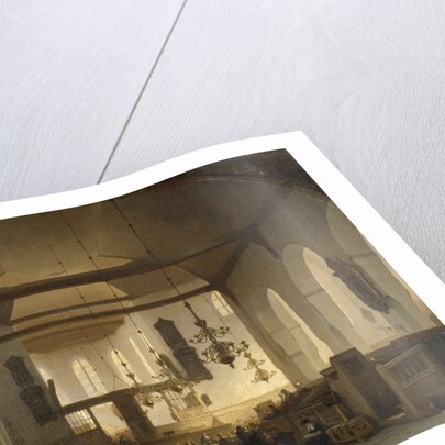 A Service in the Geertekerk, Utrecht, The Netherlands by Johannes Bosboom