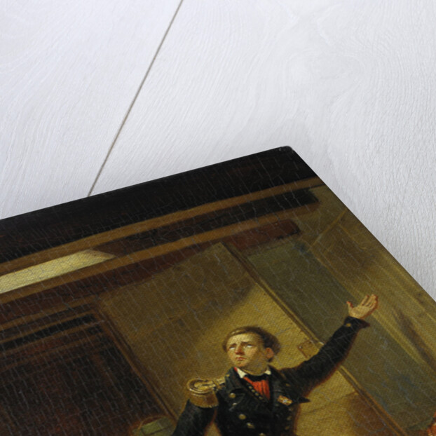 Jan van Speyk insert the fuse in the powder, 5 februari 1831 by Jacobus Schoemaker Doyer