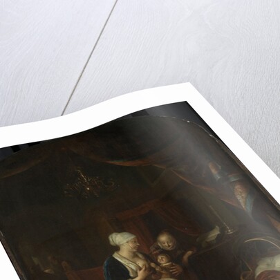 A mother giving her child the breast by Domenicus van Tol