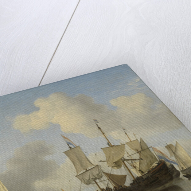 Ships at Anchor on the Coast by Willem van de Velde II